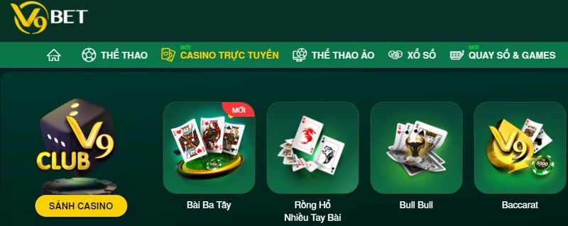 Sản phẩm cá cược đa dạng tại nhà cái V9Bet